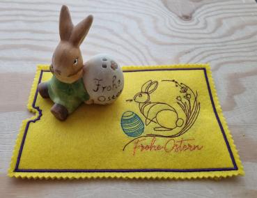 ITH - Stickdatei Schokoladenhülle Hase mit Ei